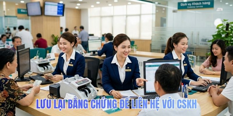 Lưu lại bằng chứng để liên hệ với CSKH